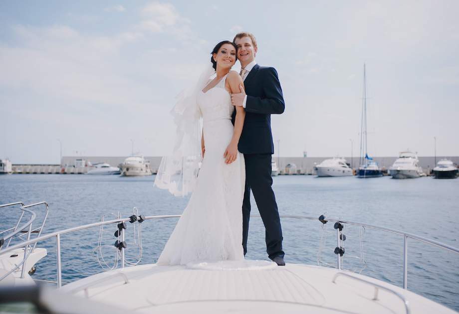 Hochzeit auf einem Boot