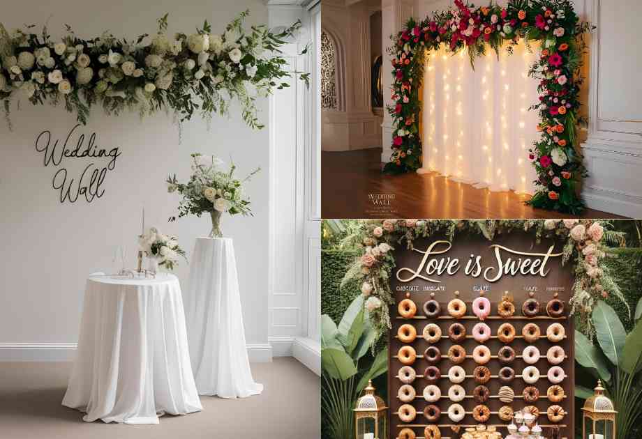 Hochzeitstrend-Kollage: Wedding-Walls