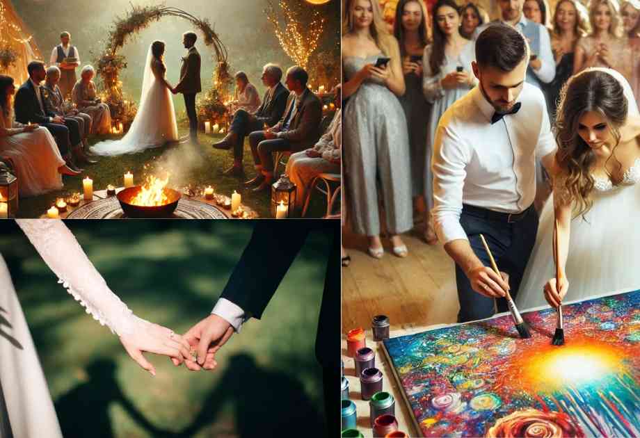 Hochzeitstrend-Kollage: Neue Traditionen